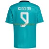 Original Fußballtrikot Real Madrid Karim Benzema 9 Ausweichtrikot 2021-22 Für Herren